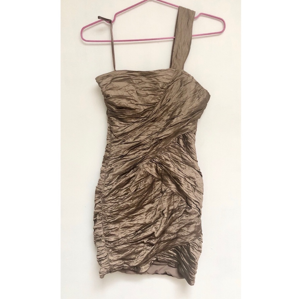 bronze dress • bcbg